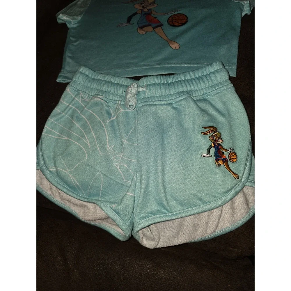 Space jam‎ a new legacy Lola bunny cropped top and shorts size 10 12